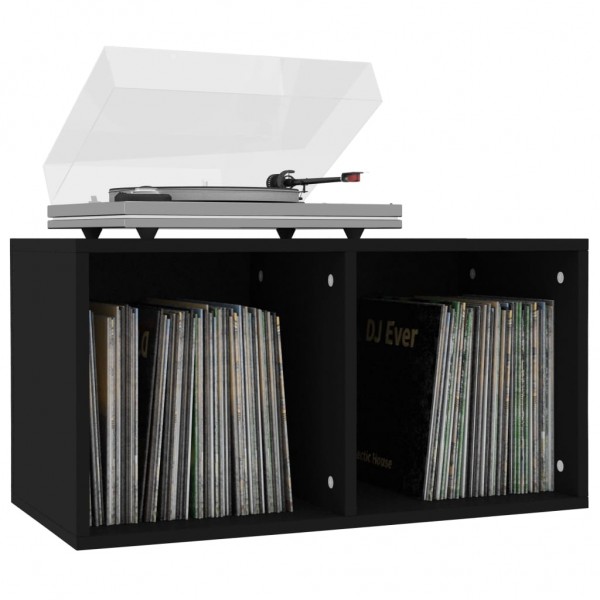 Comprar Caja para discos de vinilo aglomerado negro 71x34x36 cm al