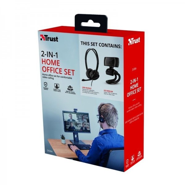 Económico pack de webcam y auriculares con micrófono